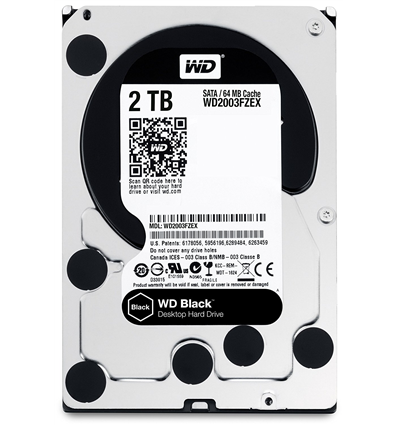 Hard Disk interno 3.5” Western Digital 2TB Black Desktop 64Mb 