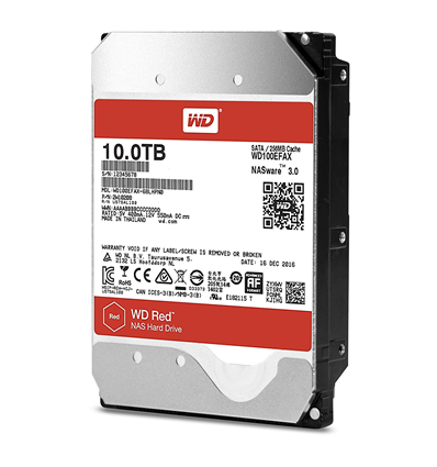 Hard Disk 3.5" 10 TB Western Digital WD100EFAX SATA3 5400 256MB Red intern bulk