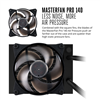 Dissipatore a liquido per CPU MasterLiquid Pro 140, 140 x 38mm Radiator, 2x 140mm Fan, 650 - 2200 RPM, Full Socket Support