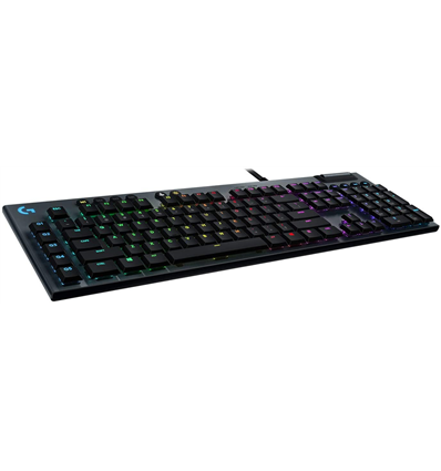 Logitech G815 LIGHTSYNC RGB - GL-Clicky Switches, 5 Tasti G Programmabili, USB Passthrough, Controlli Multimediali Dedicati, QWE