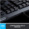 Logitech G815 LIGHTSYNC RGB - GL-Clicky Switches, 5 Tasti G Programmabili, USB Passthrough, Controlli Multimediali Dedicati, QWE