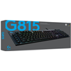 Logitech G815 LIGHTSYNC RGB - GL-Clicky Switches, 5 Tasti G Programmabili, USB Passthrough, Controlli Multimediali Dedicati, QWE