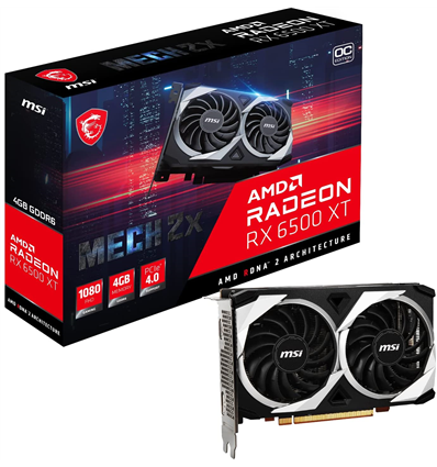 Scheda Video MSI Radeon RX 6500 XT 4GB MECH 2X OC