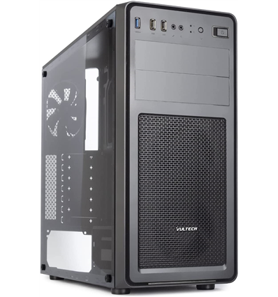 Case Atx Vultech VCO-A2699T con 1x USB 3.0 + 2x USB 2.0 pannello laterale in vetro temperato