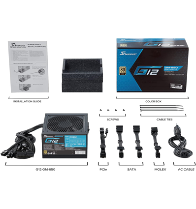 Alimentatore Seasonic G12-GM-650 650W 80 PLUS Gold