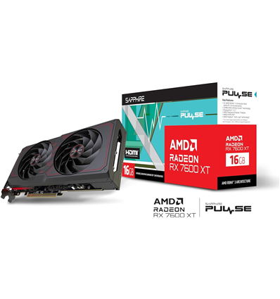 Scheda Video Sapphire PULSE RADEON RX 7600 XT 16GB Gaming OC GDDR6 (UEFI)